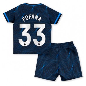 Maillot de foot Chelsea Wesley Fofana #33 Extérieur enfant 2023-24 Manches Courte (+ pantalon court)